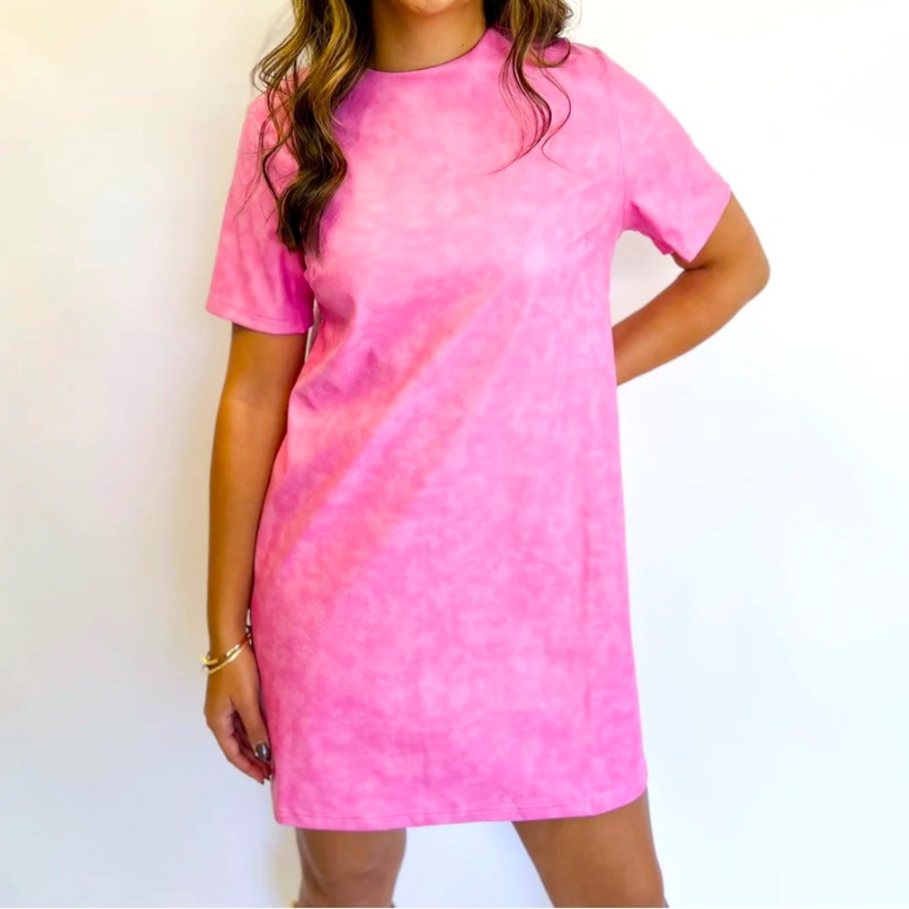 Pink Leather Dress